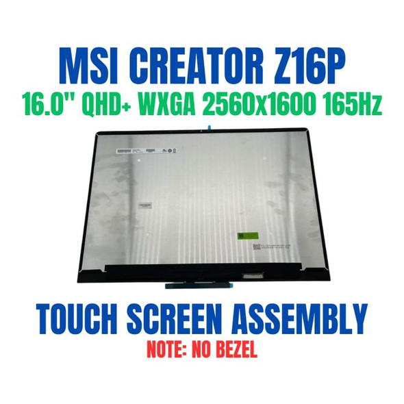 1 of 8-image forScreen Msi Creatorpro Z16p B12ukst-090 2560x1600 16" Screen Display Touch Assembly