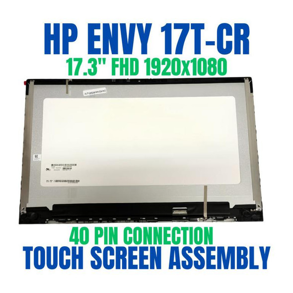 1 of 9-image forHP M93580-440 17.3" FHD non AR 300 VPP DBTS HH/AUO Touch Screen Assembly