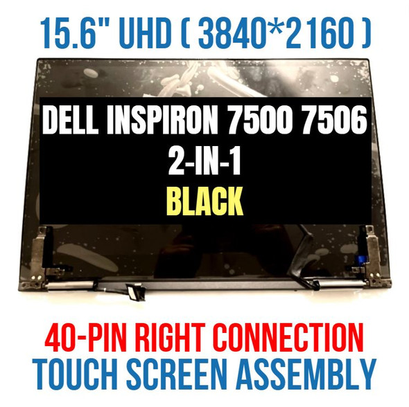 1 of 4-image forDell Inspiron 7500 7506 2-In-1 03DYN7 5PKJR 4K LCD Touch Screen Assembly Black