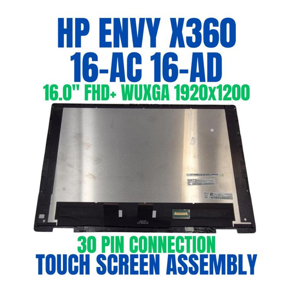 1 of 9-image for9s1r9uar HP Envy X360 Laptop 16-ac0033dx 16" FHD+ WUXGA Touch Screen Assembly