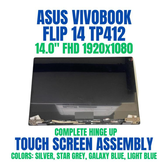 1 of 13-image forASUS VIVOBOOK FLIP TP412UA-IH31T 14.0" FHD Touch Screen Assembly Complete Hinge Up