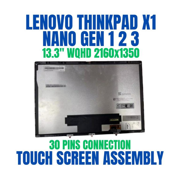 1 of 9-image forLenovo THINKPAD X1 NANO 20UQ001AUK 13.3" WQHD Touch Screen Assembly