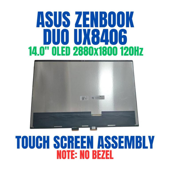 1 of 5-image forASUS ZENBOOK DUO UX8406MA-PZ 40 Pin 120hz 2880x1800 OLED Touch Screen Assembly No Bezel