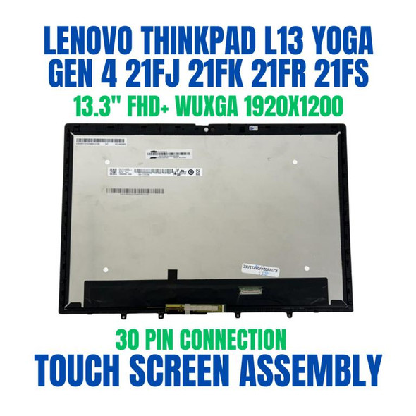 1 of 11-image forLenovo THINKPAD L13 YOGA 21FJ0001IV 13.3" FHD+ WUXGA 30 Pin Touch Screen Assembly