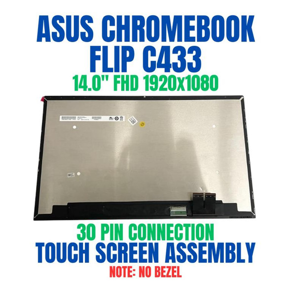 1 of 8-image forScreen ASUS CHROMEBOOK FLIP C433TA-GE388T 14.0" 1920x1080 Touch Screen Assembly No Bezel