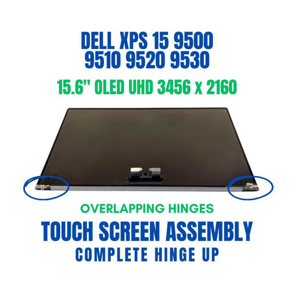 1 of 9-image forDell XPS 15 9520 15.6" UHD OLED LCD Touch Screen Assembly Silver