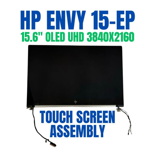 1 of 9-image for18J75PA HP Envy Laptop 15-ep0033TX 15.6" UHD OLED AMOLED Complete Hinge Up Touch Screen Assembly