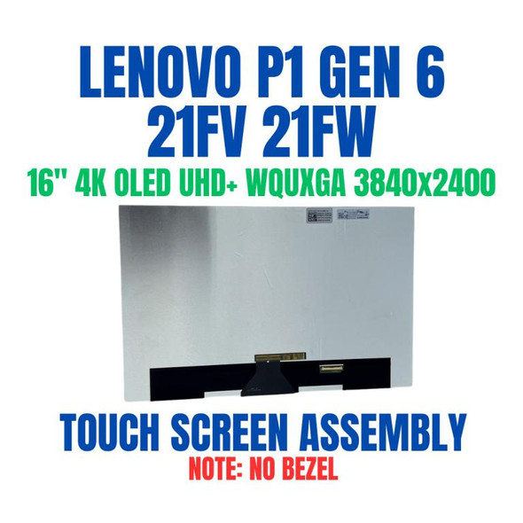 1 of 5-image forLenovo THINKPAD P1 21FV SERIES 16" UHD+ WQUXGA Touch 4K OLED Screen Assembly No Bezel