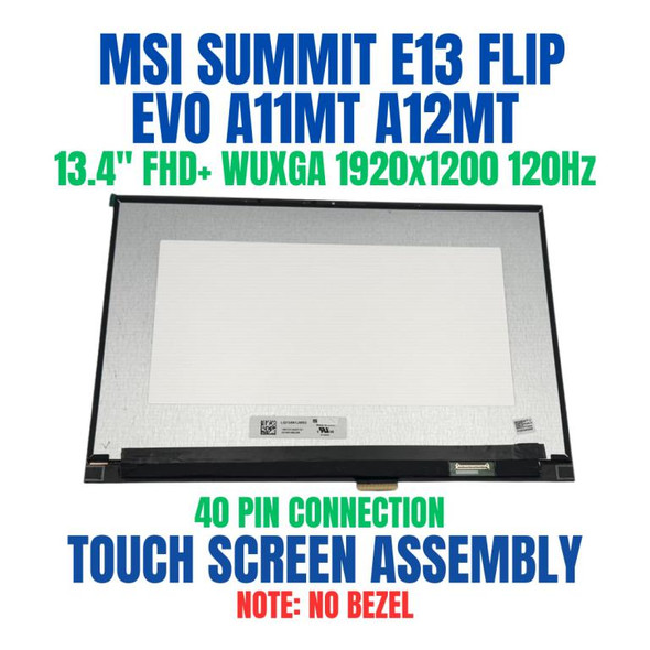 1 of 7-image forMSI SUMMIT E13 FLIP EVO A12MT-002 13.4" FHD+ WUXGA 1920x1200 30 Pin Touch Screen Assembly No Bezel