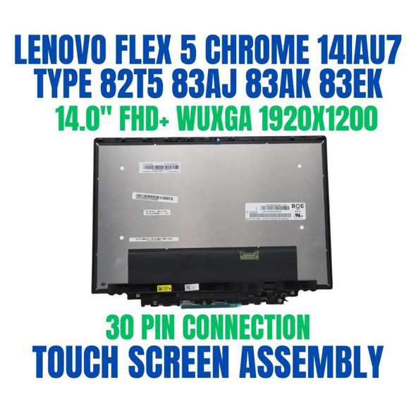 1 of 8-image forLenovo Ideapad Flex 5 Chromebook Plus 14 83ek0003ge 14.0" FHD+ Touch Screen Assembly