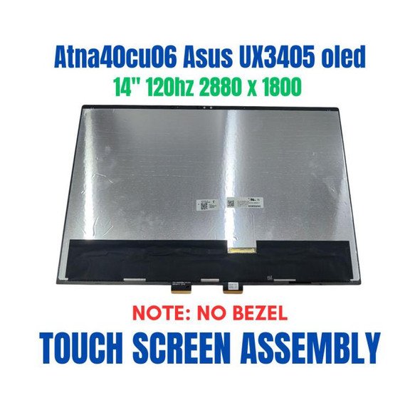 1 of 9-image forASUS ZENBOOK UX3405 SERIES 14.0" 2880x1800 OLED Touch Screen Assembly No Bezel