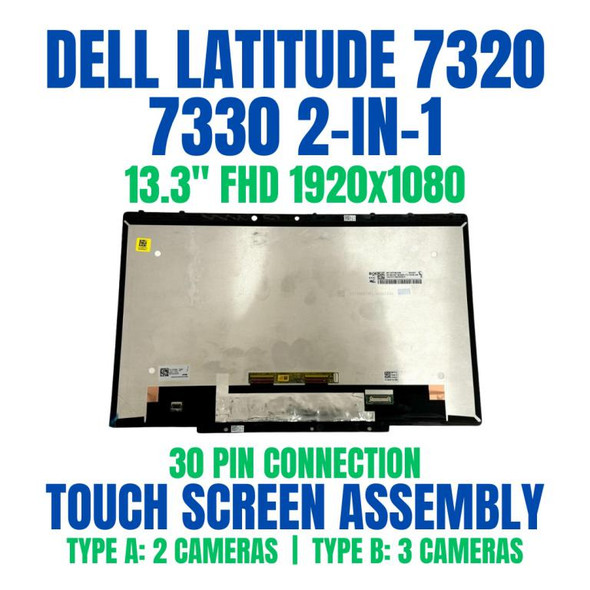 1 of 13-image forOEM Dell Latitude 7330 2-in-1 FHD Touch Screen LCD Assembly MN6NX HHYCY