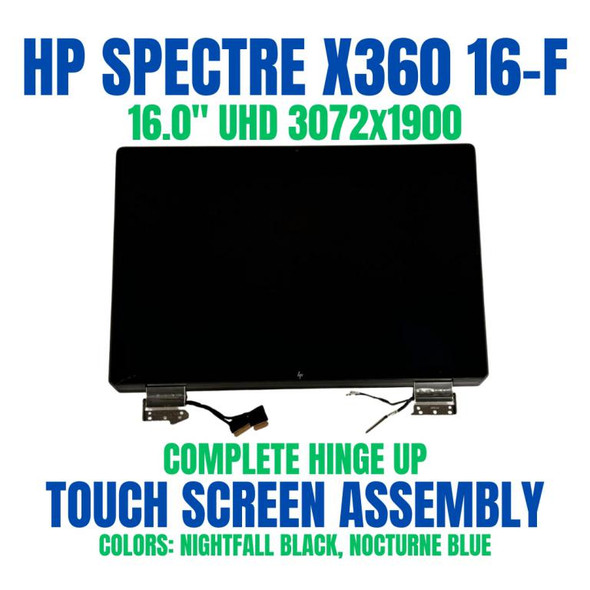 1 of 11-image for669A1UA HP SPECTRE X360 16" 2-IN-1 LAPTOP 16" 3072x1900 UHD Complete Hinge Up Touch Screen Assembly