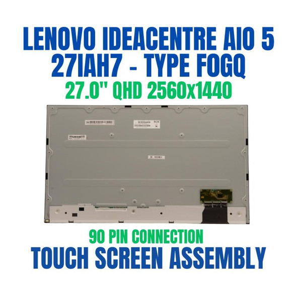1 of 12-image forF0GQ004RKR IdeaCentre AIO 5 27IAH7 27" 2560x1440 Touch Screen Assembly 90 Pin Lenovo
