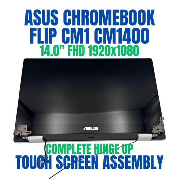 1 of 8-image forASUS CHROMEBOOK FLIP CM1400 SERIES 14.0" 1920x1080 Complete Hinge Up Touch Screen Assembly