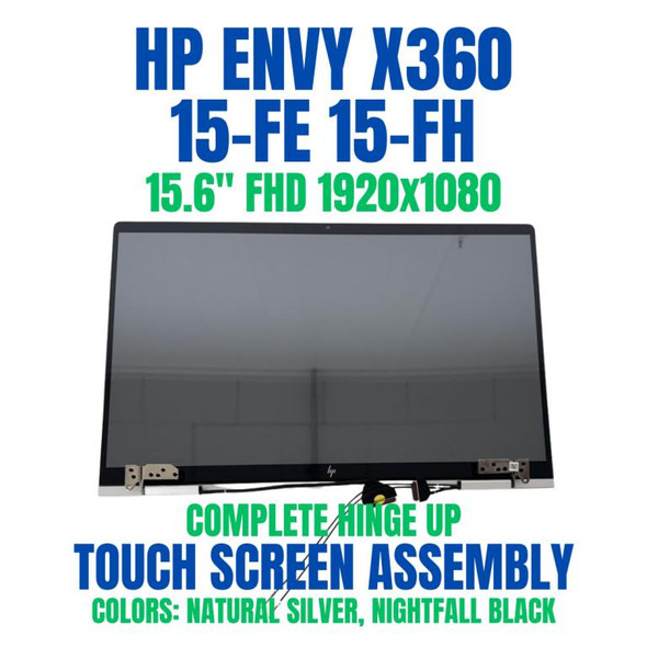 1 of 9-image for81L78EA HP Envy 15-fe0010nt 15.6" 1920x1080 Touch Screen Assembly HP Hinge UP Complete