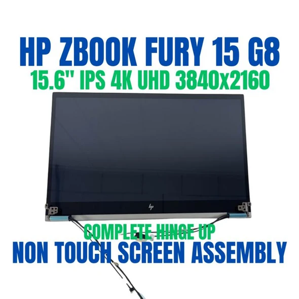 1 of 9-image for630X7LS HP ZBook Fury 15 G8 HP ZBook Fury 15 G8 15.6" 3840x2160 Complete Hinge Up Non Touch Screen Assembly UHD IPS 4K UWVA
