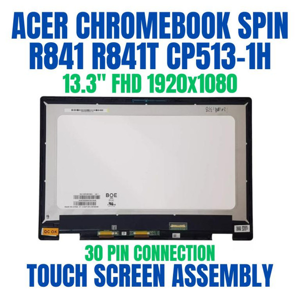 1 of 6-image forAcer CHROMEBOOK SPIN 513 CP513-1H-S60F 13.3" 1920x1080 Full HD Touch Screen Assembly