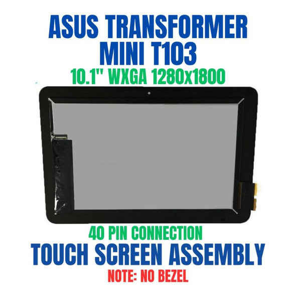 1 of 5-image forASUS TRANSFORMER MINI T103HA 10.1" 1280x800 Touch Screen Assembly No Bezel 40 Pin