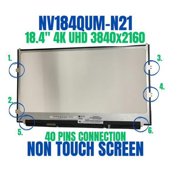 1 of 4-image forASUS ROG GX800VH 18.4" 3840x2160 40 Pin Non Touch Screen