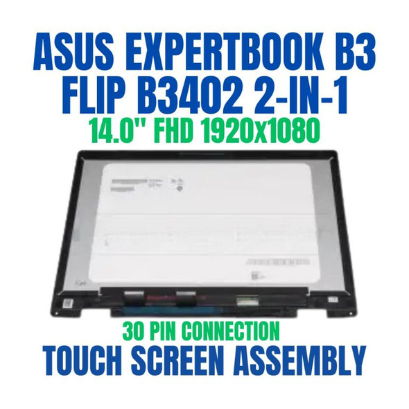 1 of 6-image forASUS EXPERTBOOK B3 FLIP B3402FEA-LE SERIES 14.0" 1920x1080 30 Pin Touch Screen Assembly 2-in-1