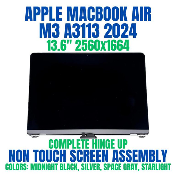 1 of 9-image forApple Macbook Air A3113 M3 2024 LCD Screen Display Assembly Replacement