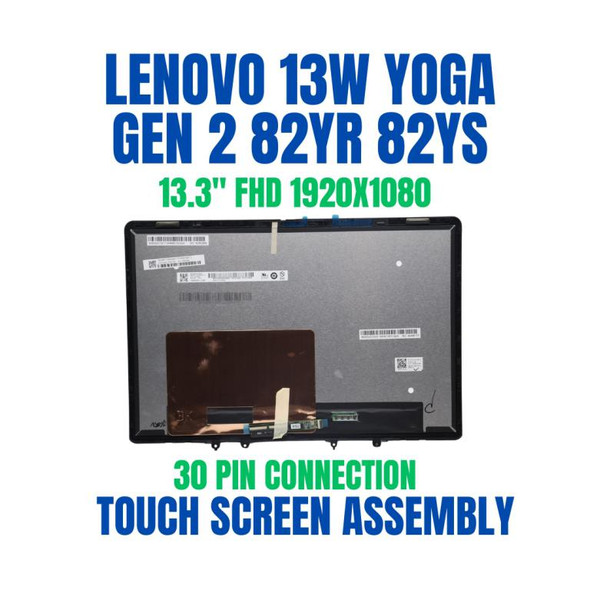 1 of 10-image for82YR0005KG Lenovo 13w Yoga Gen 2 13.3" 1920x1080 30 Pin Touch Screen Assembly