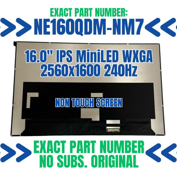 1 of 8-image forBOE0C24 16" 2560x1600 WQXGA Non Touch 240Hz IPS MiniLED Non Screen Custom Order