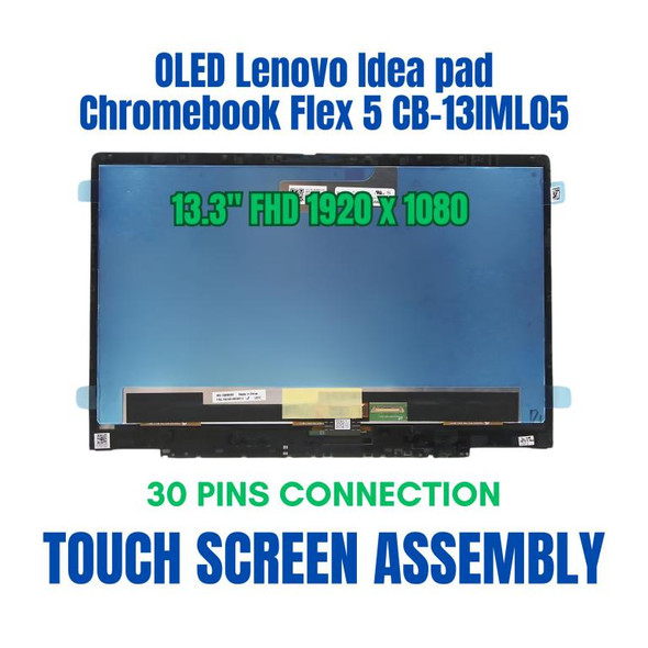 1 of 7-image for82B8002 Ideapad Flex 5 CB-13IML05 13.3" 1920x1080 AMOLED Touch Screen Assembly Lenovo