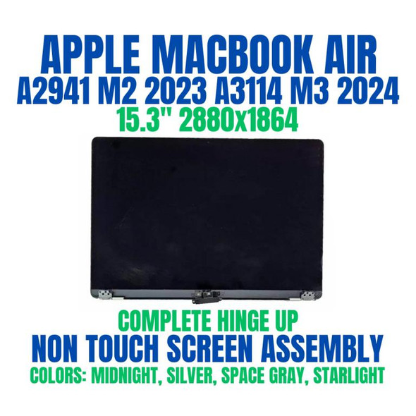 1 of 13-image forMacBook Air A2941 A3114 M2 M3 LCD Screen Full Assembly MRYU3LL/A MRYV3LL/A
