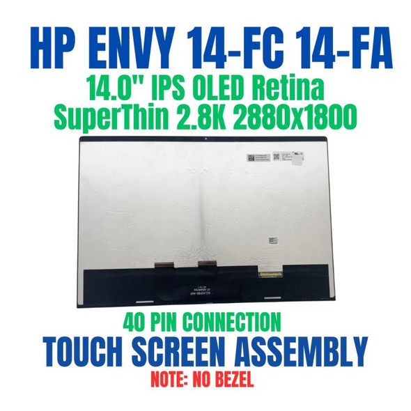 1 of 9-image forA20NYEA HP Pavilion 14-fc0540nz 14.0" 2880x1800 40 Pin OLED Super Thin 2.8K IPS Touch Screen Assembly No Bezel