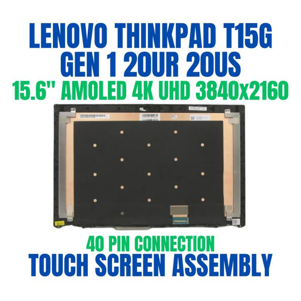 1 of 8-image for20UR0030AT ThinkPad T15g Gen 1 Lenovo 15.6" 3840x2160 OLED AMOLED Touch Screen Assembly