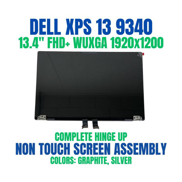 1 of 11-image forDell 391-BHWB 13.4" 1900x1200 FHD+ WUXGA Complete Non Touch Screen Assembly Hinge Up