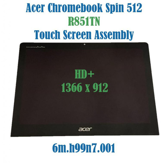 1 of 3-image forAcer CHROMEBOOK SPIN 512 R851TN-P0YJ 12.0" 1366x912 HD+ Touch Screen Assembly