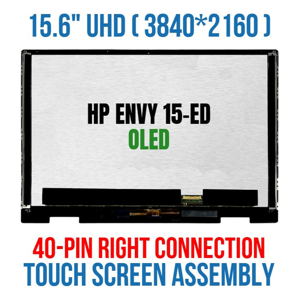 1 of 7-image forHP Envy X360 15T-ED000 8JE92AV 15.6" 3840x2160 40 Pin IPS 4K Touch OLED Screen Assembly