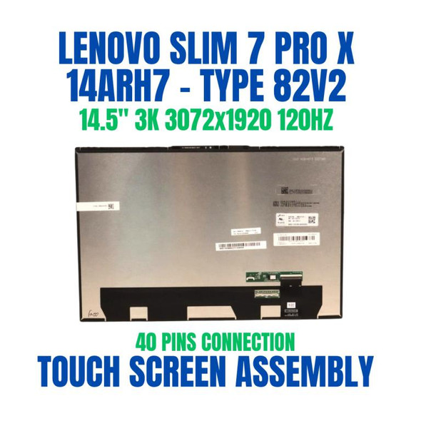 1 of 11-image for14.5" Lenovo Yoga Slim 7 ProX 14ARH7 5D10S39895 82TL LCD Touch Screen Assembly