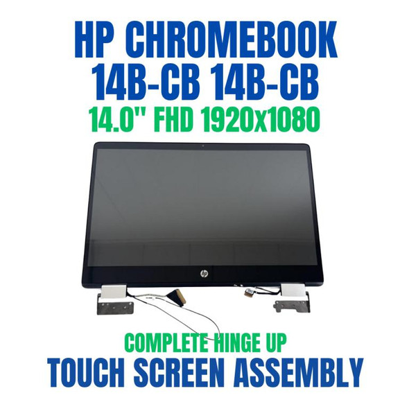 1 of 8-image for48J49PA HP Chromebook x360 14b 14b-cb0005TU 14.0" Complete Hinge Up Touch Screen Assembly