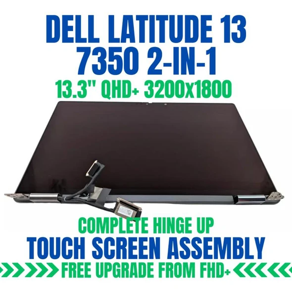 1 of 7-image forDell Latitude 13 7350 2-in-1 QHD Touch Screen LCD Assembly 9TM41 09TM41