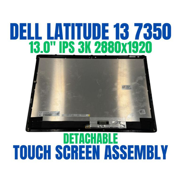 1 of 8-image forDell Latitude 13 7350 Detachable 2880×1920 Touch Screen LCD JRR2Y 0JRR2Y