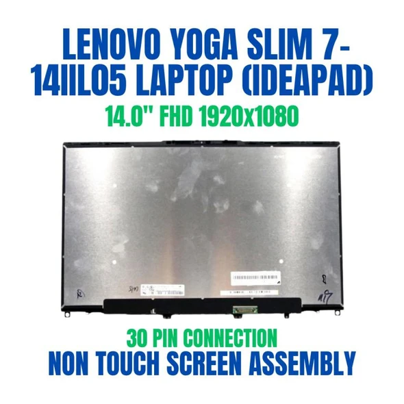 1 of 3-image for82A100C8AK Yoga Slim 7 14IIL05 Lenovo 14.0" 1920x1080 30 Pin Non Touch Screen Assembly