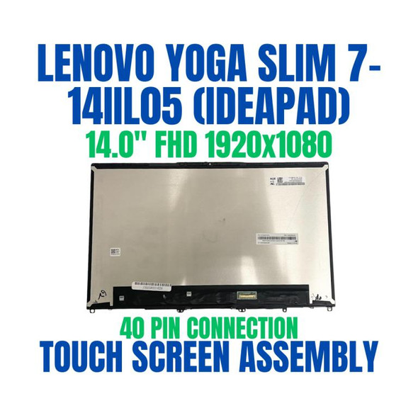 1 of 8-image for82A3007BRK Yoga Slim 7 14ITL05 14.0" 1920x1080 40 Pin Touch Screen Assembly Lenovo