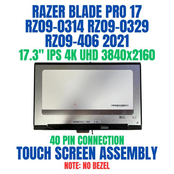 1 of 5-image forRazer BLADE PRO 17 RZ09-03148E13-R3U1 17.3" 3840x2160 40 Pin Touch Screen Assembly No Bezel