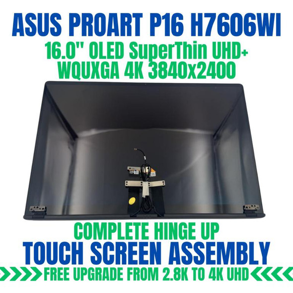 1 of 8-image forAsus Proart P16 H7606wv 16" Screen 3840X2400 Screen OLED Touch Screen Assembly Complete Hinge UP
