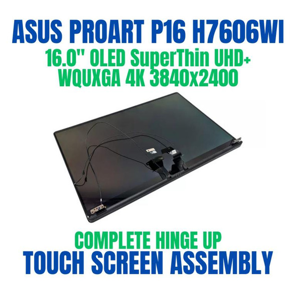 1 of 4-image forAsus Proart P16 H7606wu 16" Screen 3840X2400 Screen OLED Touch Screen Assembly Complete Hinge UP