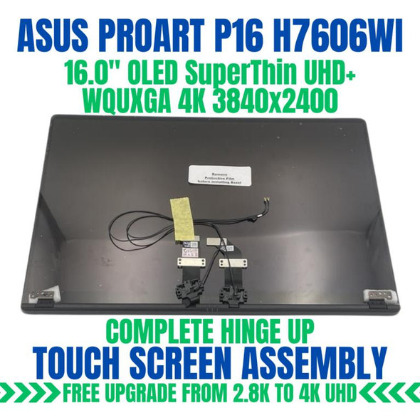 1 of 8-image forAsus Proart P16 H7606wi-p16.r3704070 16" Screen 3840X2400 Screen OLED Touch Screen Assembly Complete Hinge UP