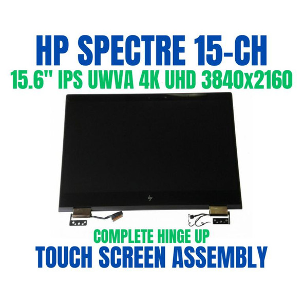 1 of 5-image forHP SPECTRE x360 15-ch0xx 5LP50U8R 15.6" UHD 3840x2160 40 Pin IPS 4K Touch UWVA Complete Hinge Up Screen Assembly