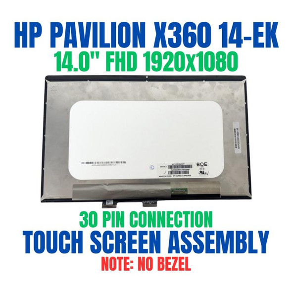 1 of 9-image forHP Pavilion 14-ek2005ci A16JVEA 14.0" Full HD 1920x1080 30 Pin Touch Screen Assembly No Bezel