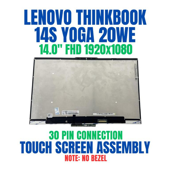 1 of 9-image forLenovo ThinkBook 14s Yoga ITL 20WE0008PB 14.0" Full HD 1920x1080 30 Pin Touch Screen Assembly No Bezel