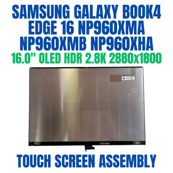 1 of 7-image forSamsung GALAXY BOOK4 EDGE NP960XMA-KB1FR 16" 2880x1800 OLED HDR 120Hz Touch Screen Assembly
