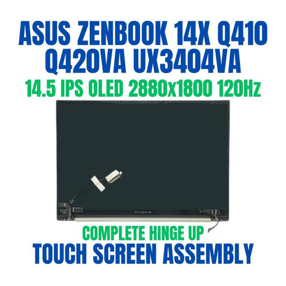 1 of 6-image forASUS ZENBOOK Q410VA 14.5" 2880x1800 Touch OLED 120Hz IPS 2.8K Complete Hinge Up Screen Assembly